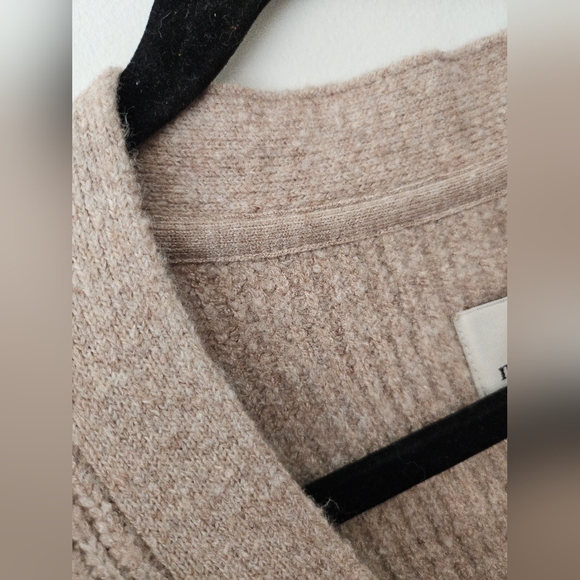NWT Maeve Wool Blend Hourglass Ribbed Knit Cardigan Sweater Anthropologie Sz L - Picture 9 of 16
